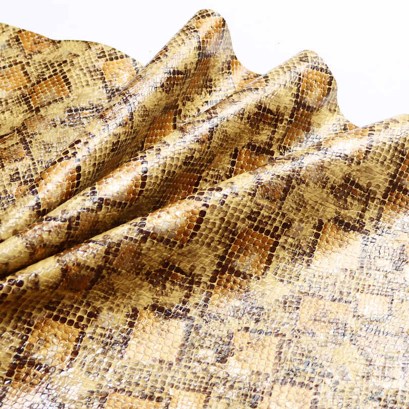 Crystal Snake Skin Shoes Bags PU Imitation Leather